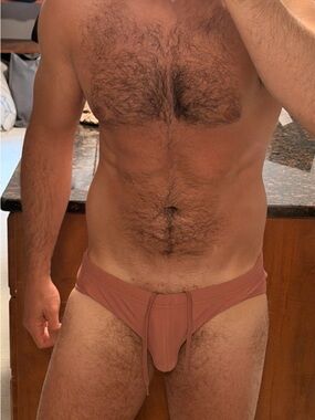 Men's Swim Briefs in Dusty Rose